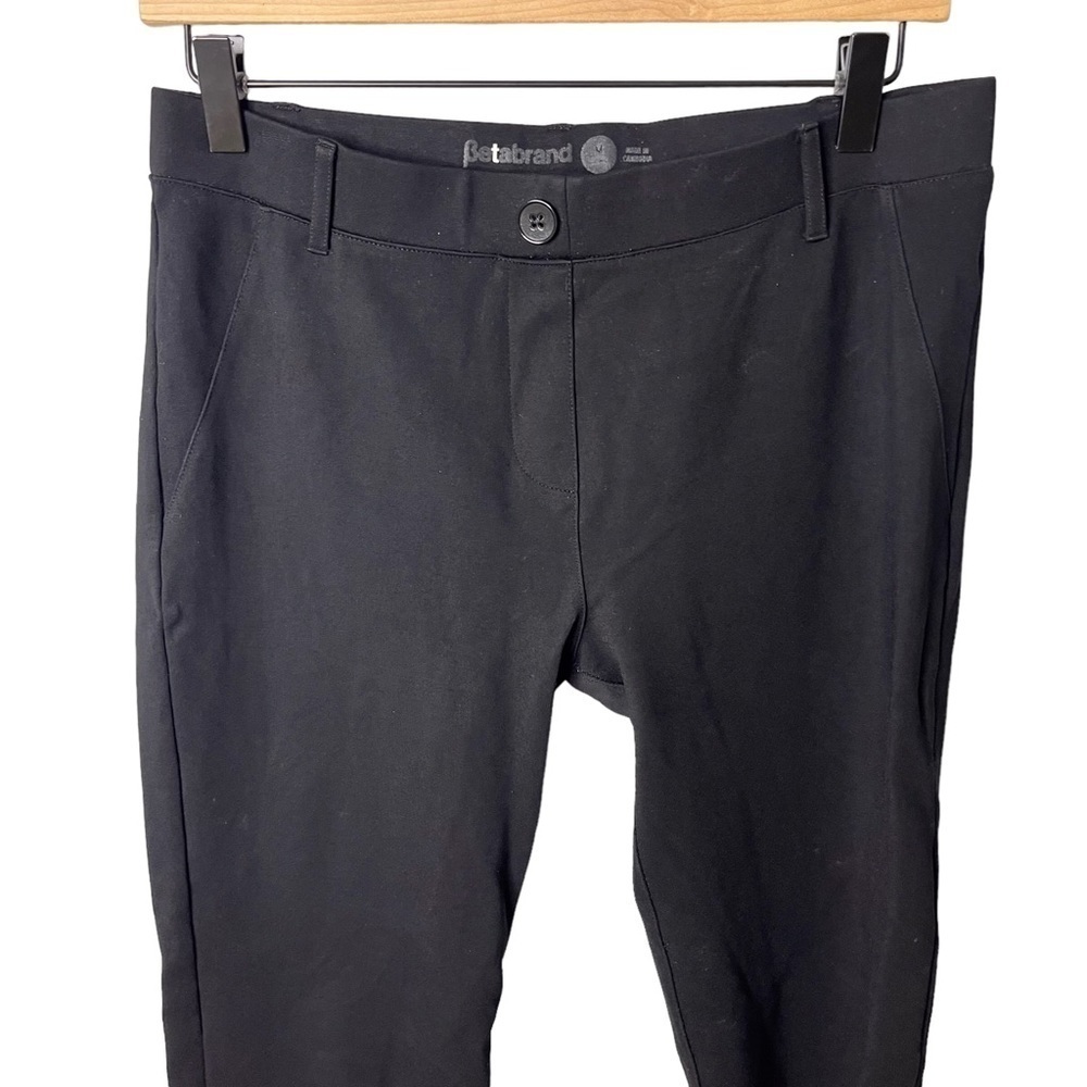 Betabrand Yoga Dress Pants Skinny Leg Black Size Medium Ponte Knit Style W1166 - Picture 3 of 7